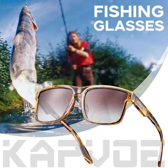 Kapvoe Polarizado Óculos De Pesca UV400 Masculino Feminino Esportes Ao Ar Livre Sol Tons Bicicleta Para Dirigir Equitaçã