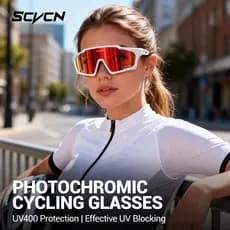 Scvcn Fotocromismo Ciclismo Óculos Homens Correndo Pesca UV400 De Proteção Para Motocicleta Ao Ar Livre