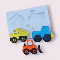 Molde de Silicone Trio Transporte cód 1213 - Caminhão, Trator, Carreta, Carro