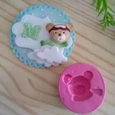 Molde de Silicone Urso Aviador Baloeiro cód 167