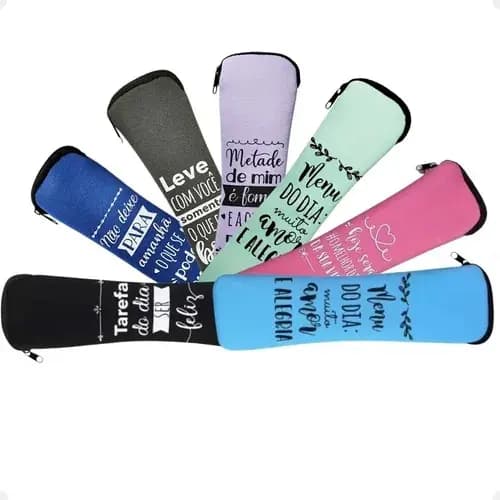 Porta Talher Estojo Com Ziper Neoprene para talheres garfo e faca
