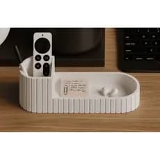 Organizador de Mesa Ripado Multifuncional Porta Caneta Minimalista Escritório Recepção e Sala Moderna
