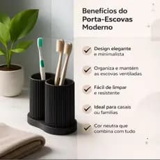 Porta Escova de Dente Duplo| Porta pincel | Porta canetas Suporte Minimalista – Design Moderno