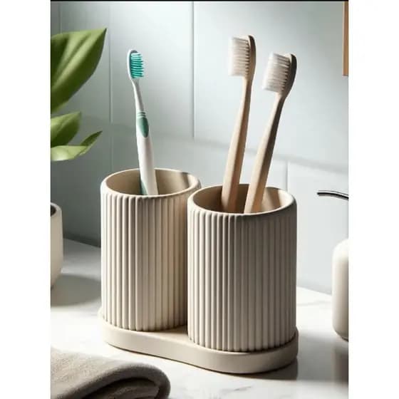 Porta Escova de Dente Duplo| Porta pincel | Porta canetas Suporte Minimalista – Design Moderno