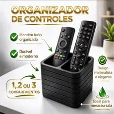 Organizador Porta Controle 1, 2 e 3 Divisórias – Ideal para TV e Ar