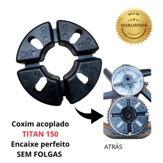 Bucha Coxim Coroa Acoplada Sem folgas Para moto Titan 150. Fan 150 Alta Qualidade