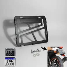 Protetor Suporte Moldura Reforçada para Placa de Moto Mercosul e Placa Refletiva Com Parafusos