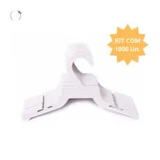 Cabide Infantil Branco Fino Atacado 1000 unidades