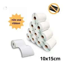 1000 Etiquetas 10x15 100x150 Térmica Adesiva Serrilha Não Usa Ribbon Para E-Commerce Envios - Papel Adesivo Termico