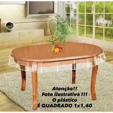 Plastico Pvc Cristal Transparente Flexível Impermeável Revestimentos Toalha de Mesa 1m x 1,40mts