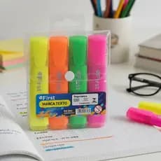 Conjunto 4 marca texto neon - lavável e atóxico