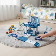 Estacionamento/Garagem De Policia Com Carro + Acessórios 40 Peças - Wellkids