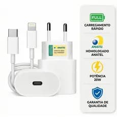 Carregador Para iPhone Original Completo Turbo 20w 11 12 12 13 14 Promax X  Xr Xs