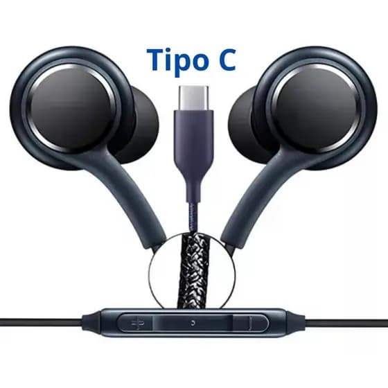 Fone De Ouvido Tipo C Original S20 S21 Plus S21+ S22 Ultra S23 ultra S24 A53 A54  PRETO