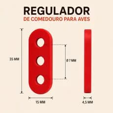 REGULADOR DE COMEDOURO PARA AVES – 3 FUROS, REGULADOR DE ALTURA BEBEDOURO, AVICULTURA REGULADORES, AVES, COMEDOURO