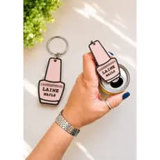 Kit 10 chaveiros personalizados em formato de esmalte, unha, designer de unhas, nails, manicure, unhas em gel, designer
