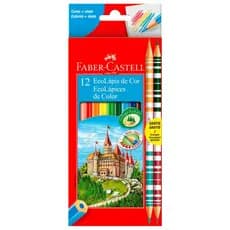 Lapis De Cor Com 10 Cores Mais 2 Lapis Bicolor Faber Castell