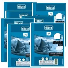 Kit C 7 Pct Folha De Papel Almaco Sem Pauta 16fls 56g 20x27,5cm