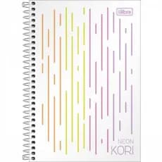 Caderno Espiral 1/4 Neon Kori Capa Plastica 80fls