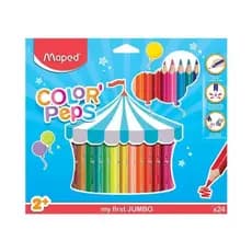 Lapis De Cor Com 24 Cores Jumbo Color Peps