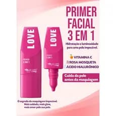 Primer 3 EM 1 MAX LOVE 30 ml - Preparador de maquiagem