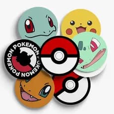 KIT Portas copos Pokemon pokebola anime nostalgico