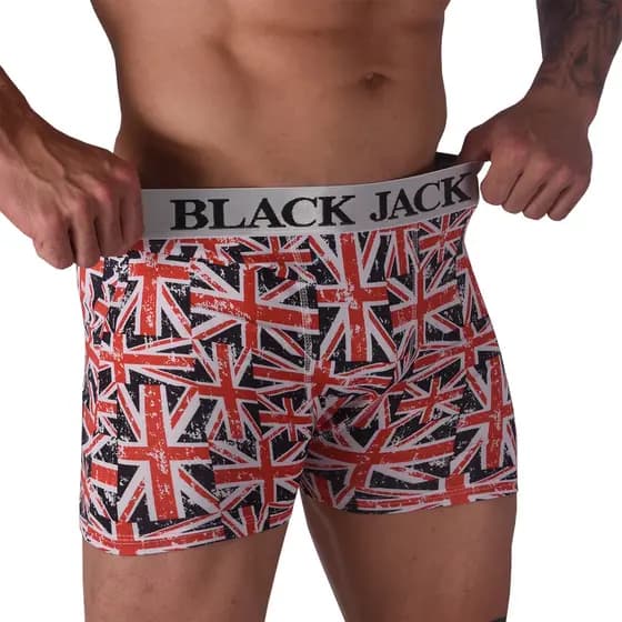 Kit 08 Cuecas Box Boxer Liso ou Estampado Black Jack Microfibra Roupas Masculinas