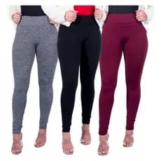 Calça Legging Leg Feminina Flanelada Suplex Moda Inverno