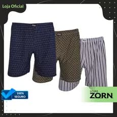 Kit 03 Samba Canção Short para Dormir Adulto Malha Fria ZORN