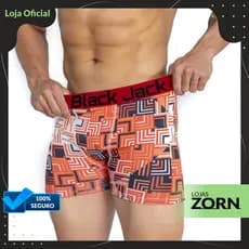 Kit 10 Cuecas Box Boxer Masculina Black Jack Estampadas Microfibra Originais