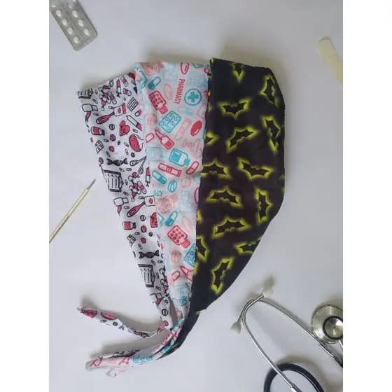 Touca/gorro cirúrgico de amarração