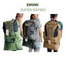 Mochila para acampamento Trilha Camping pesca mala viagem bordo grande 3 cores preto verde caqui