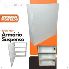 Armário Suspenso Organizador Com 1 Porta Em Mdf