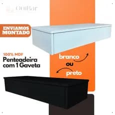 Mesa De Cabeceira Penteadeira Suspensa 1 Gaveta Mdf