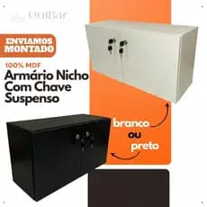 Armário Nicho Com Chave 2 Portas Em Mdf