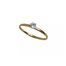 Anel Solitário Feminino em Aço Inox Dourado com Zircônia – Elegante, Resistente e Antialérgico
