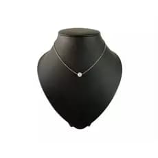 Colar pérola Minimalista Feminino Aço Inox Prata Corrente Elegante Premium