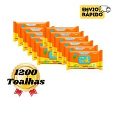 KIT 12 PACOTES TOALHA LENÇO UMEDECIDO NATURAL BABY 1200 TOALHAS
