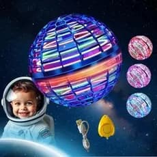 Spinner Bola Boomerang Mini Drone Com Luz Voador Brinquedo Interativo Infantil Que Voa