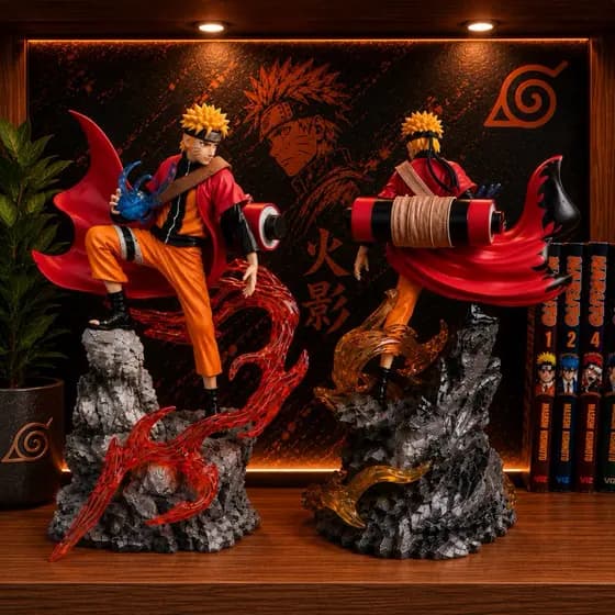 Estátua Naruto Uzumaki Hokage 25cm  Figure Colecionável Premium