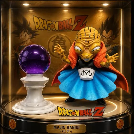 Action Figure Babidi Com Bola De Cristal 17Cm Dragon Ball Z Criador Majin Boo