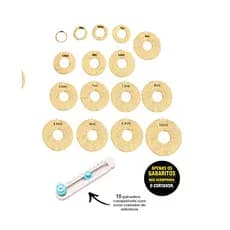 16 Gabaritos para Corte de Adesivos Tags Redondos em mdf até 10cm