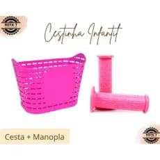 Cestinha Infantil Aro 14 16 Cesta Mirim Bicicleta MTB Bike Rosa - Wester