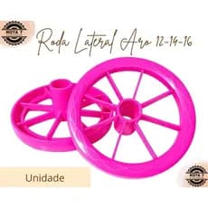 Roda Rodinha Lateral Apoio Aro 12 14 16 Nylon Plástico Rosa Bicicleta Infantil Bike - Parke