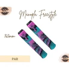 PAR Manopla Luva Punho Freestyle 165mm Rainbow 1 MTB BMX Preto Rosa Bicicleta Bike
