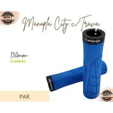 Manopla Punho Luva Apoio City com Trava Anel Azul 130mm Bicicleta MTB Bike - Elleven