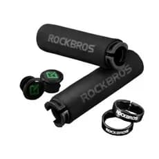 Manopla Ciclismo Rockbros BT1001 com Trava e Anel Alumínio Anatômica MTB