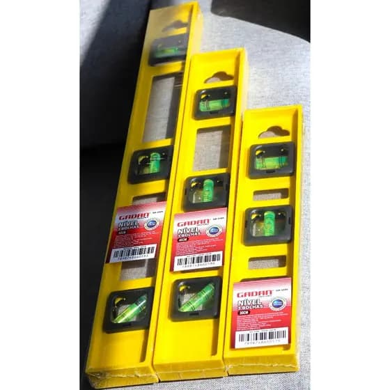 Nível 50cm 40cm ou 30cm Para Pedreiro Profissional Abs Resistente 3 bolhas régua de prumo Polimero