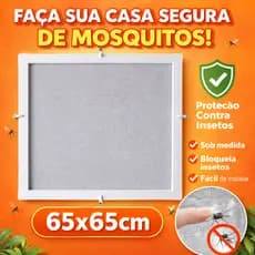Tela Anti-Inseto 65x65cm – Ideal para Janelas