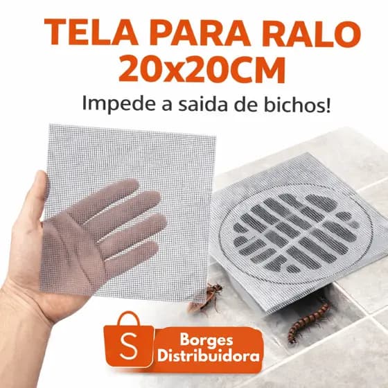 Tela para Ralo Anti-Pragas 20X20CM – Kit 15 Unidades | Proteção Contra Baratas, Escorpiões e Mosquito da Dengue